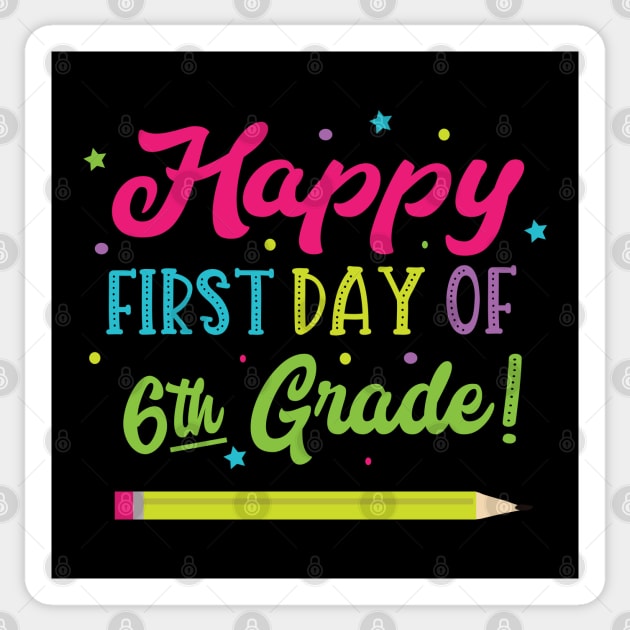 Happy First Day Of 6th Grade Sticker by FruitflyPie